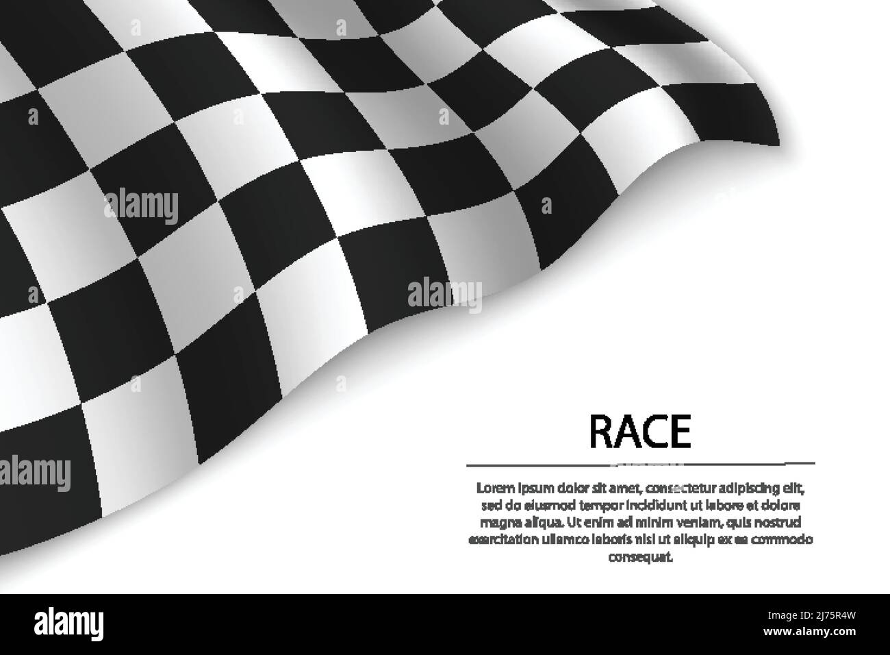 Checkered Flag Banner Template