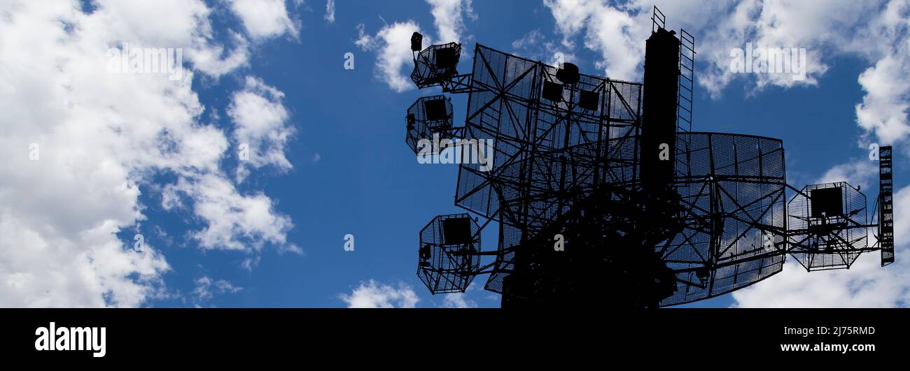 Air defense radars of military mobile anti aircraft systems, modern ...