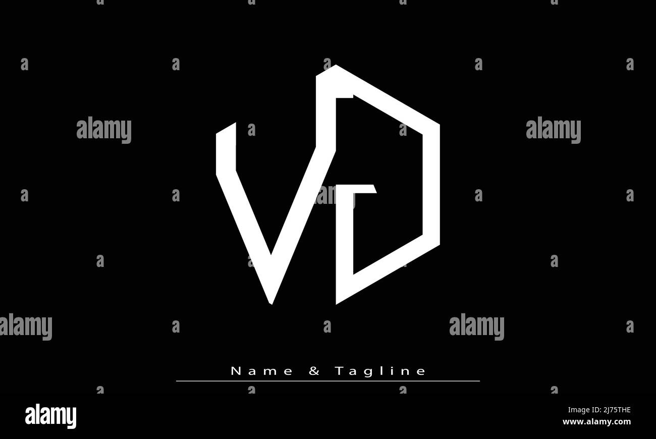 Alphabet letters Initials Monogram logo VJ , JV Stock Vector