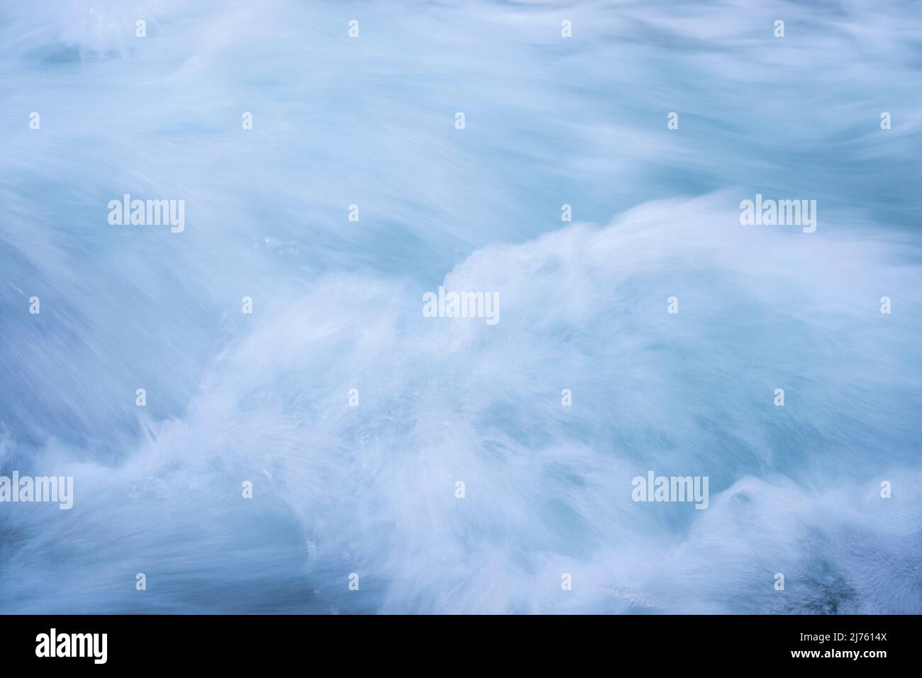 Current and spray at the Rissbach in Karwendel, clear water Stock Photo