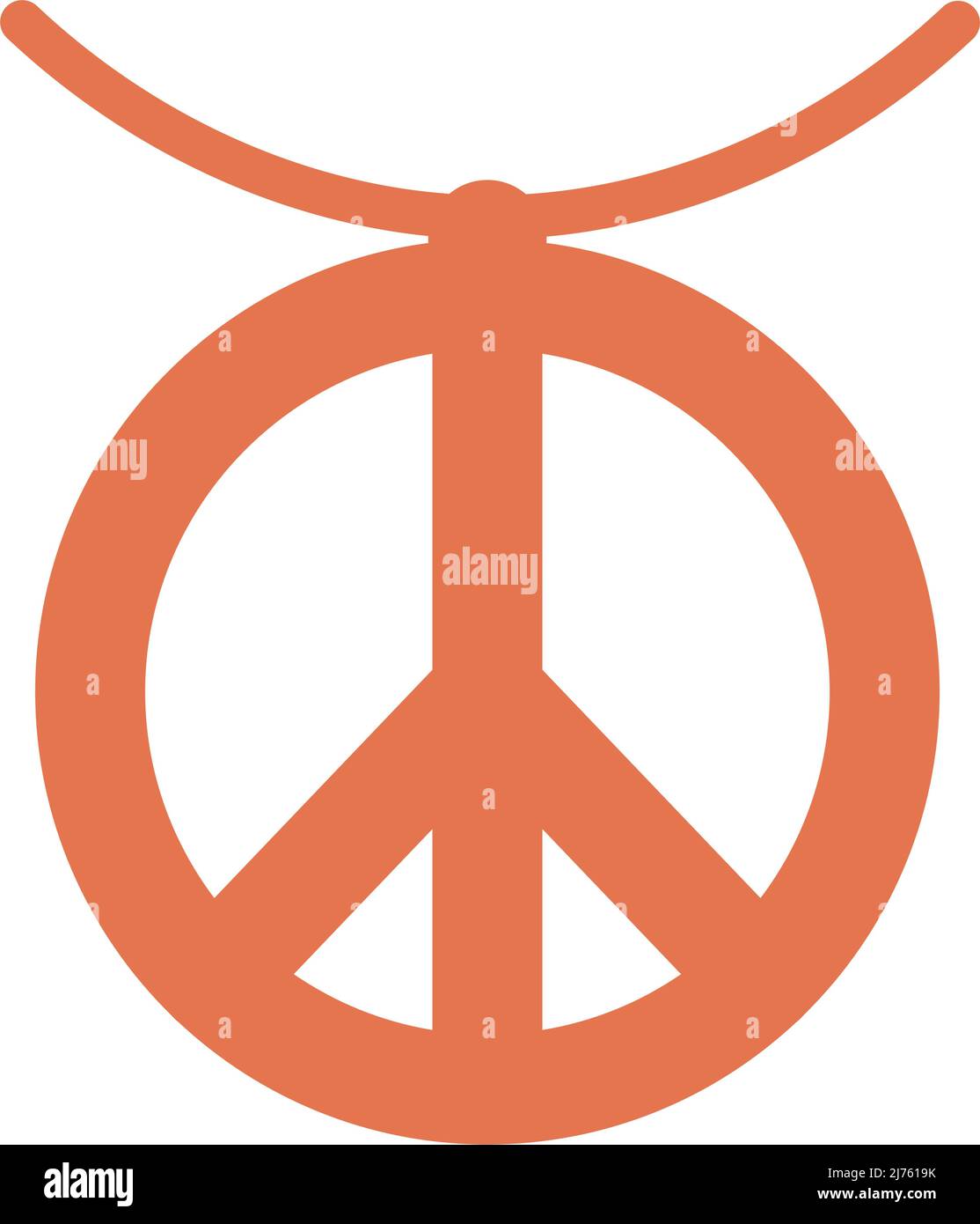 Peace symbol semi flat color vector object Stock Vector