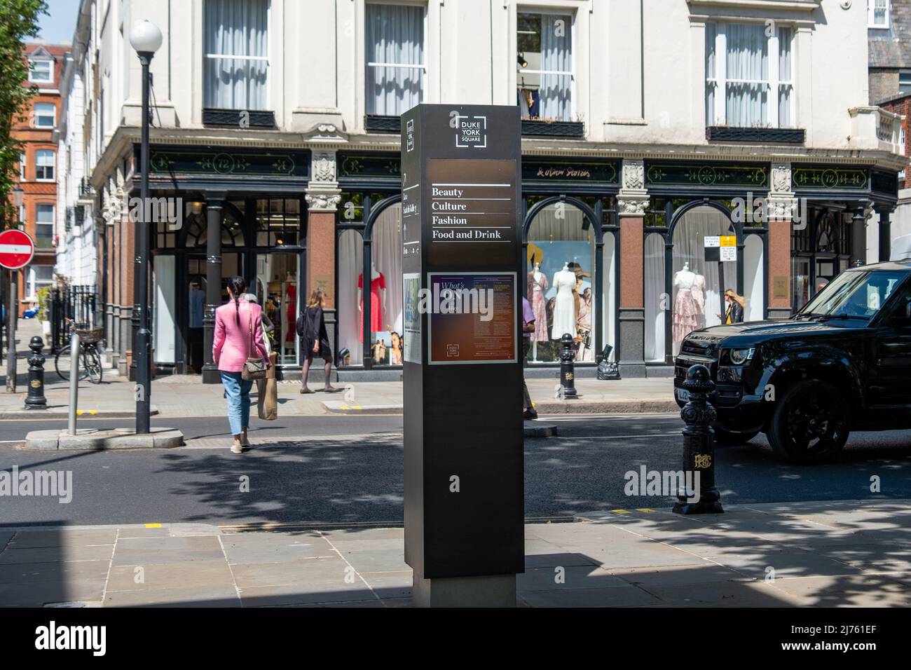 London- May 2022: Duke of York Square on Chelsea's Kings Road, west London Stock Photo