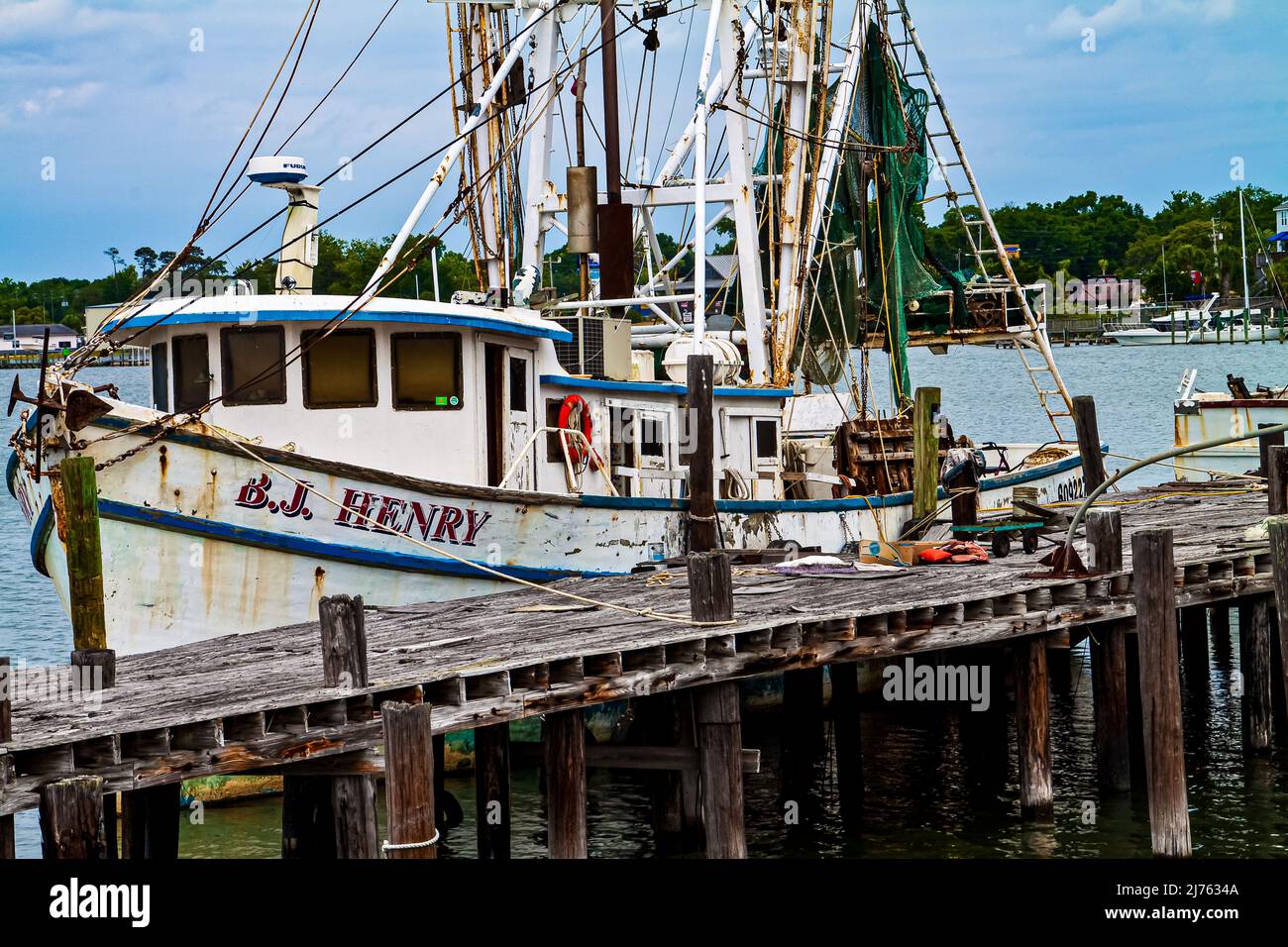 Shrimp Boat Docked on the Carrabelle River, Carrabelle, Florida, USA
