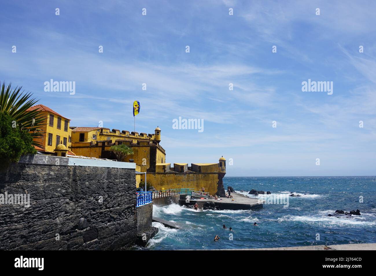 Historic Saint Tiago Fortress ( Forte de São Tiago or Fort of Saint James), Funchal, Madeira, Portugal, Europe. Photo by Matheisl Stock Photo