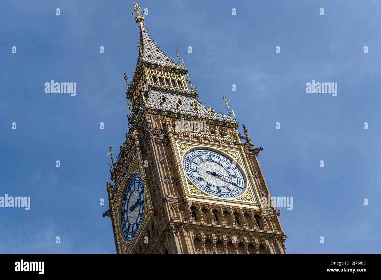 6 May 2022. Restored  Elizabeth Tower, Big Ben,London, UK Stock Photo