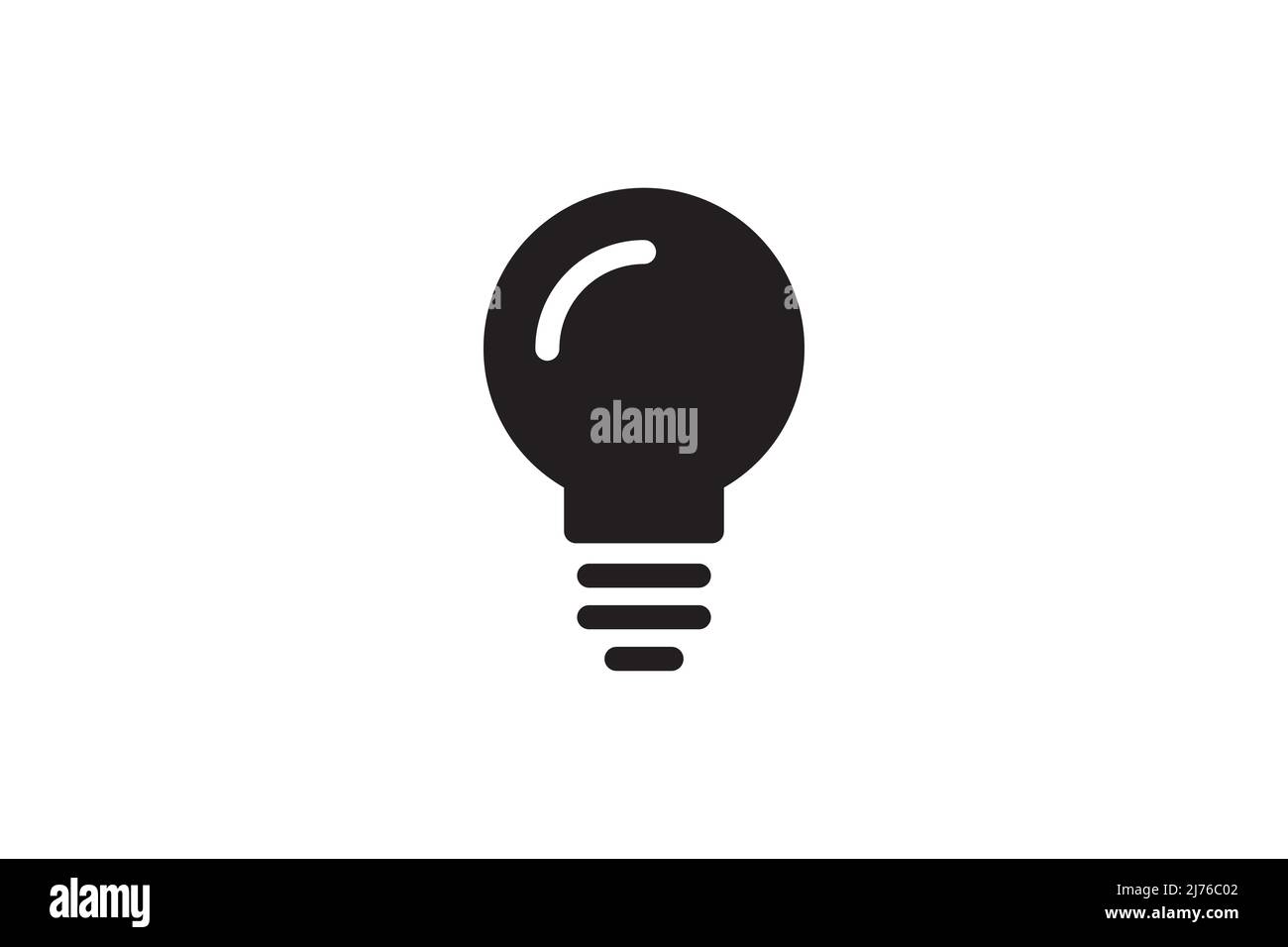 Electric light bulb icon. Electricity lamp symbol. Vector illumination ...