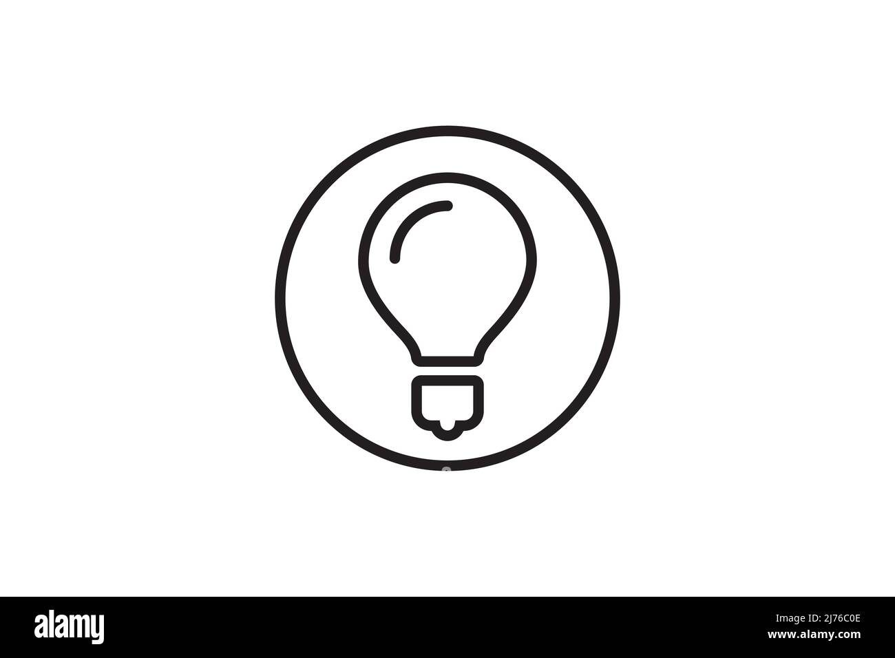 Electric light bulb icon. Electricity lamp symbol. Vector illumination