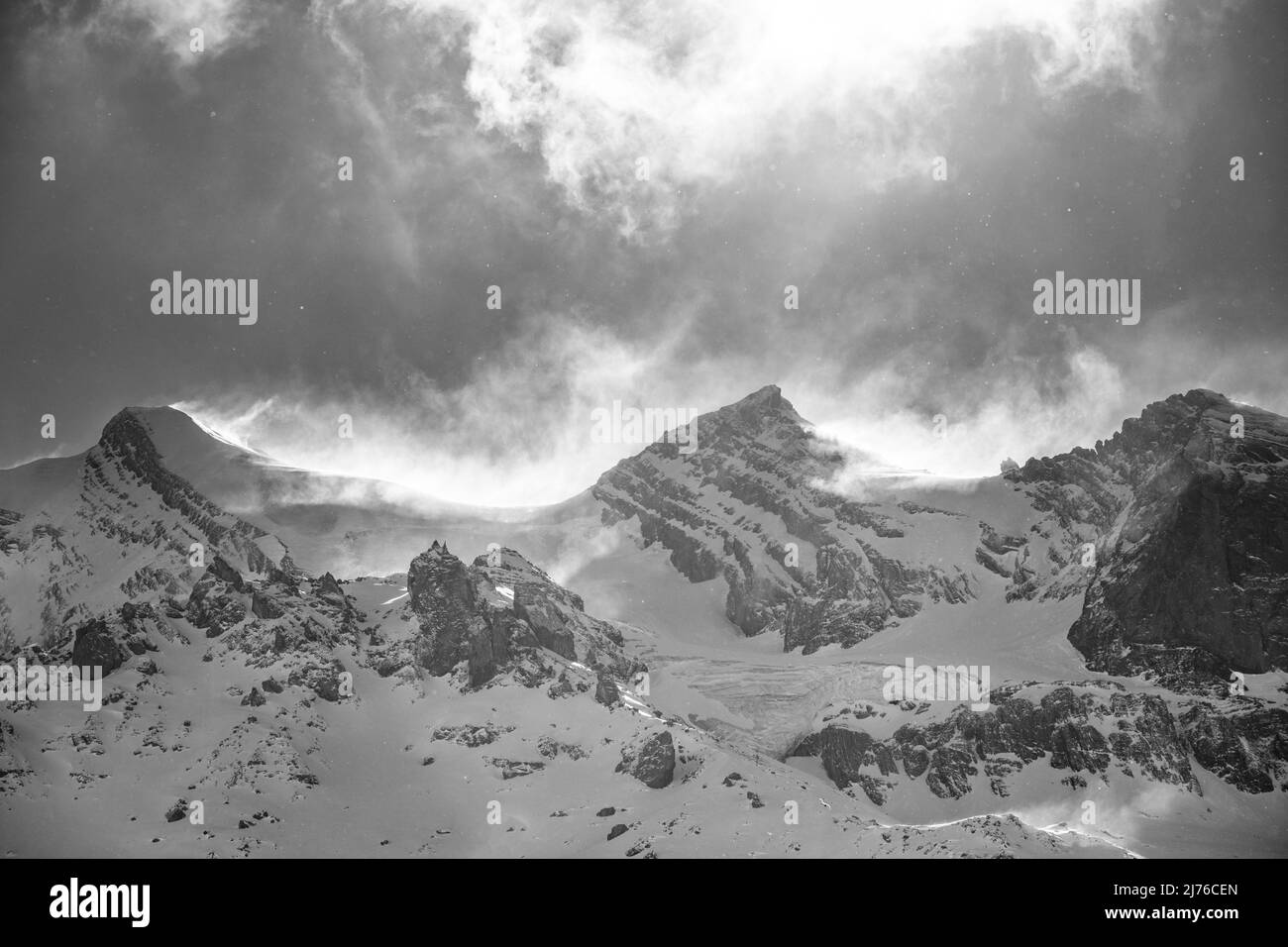 Europe, Switzerland, Canton Bern, Bernese Oberland, Kandersteg, winter mountains Stock Photo