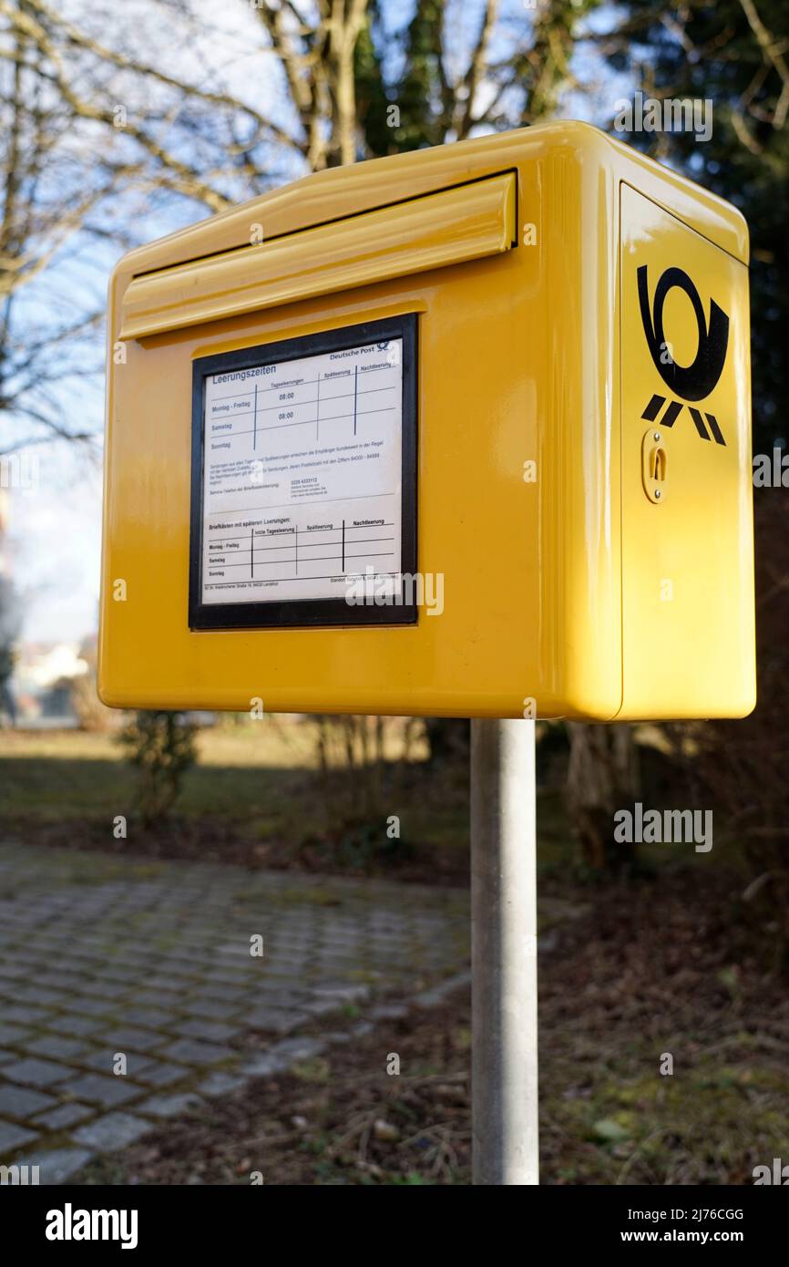 Germany, Bavaria, Upper Bavaria, Altötting county, mailbox, freestanding Stock Photo