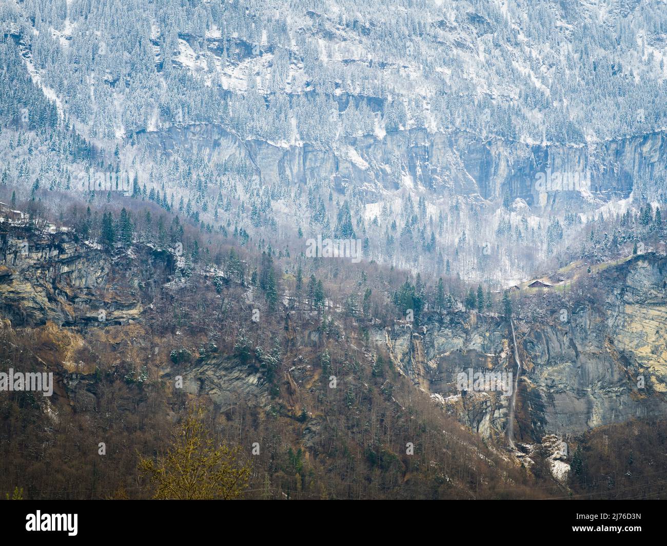 Bernese Alps in winter Stock Photo