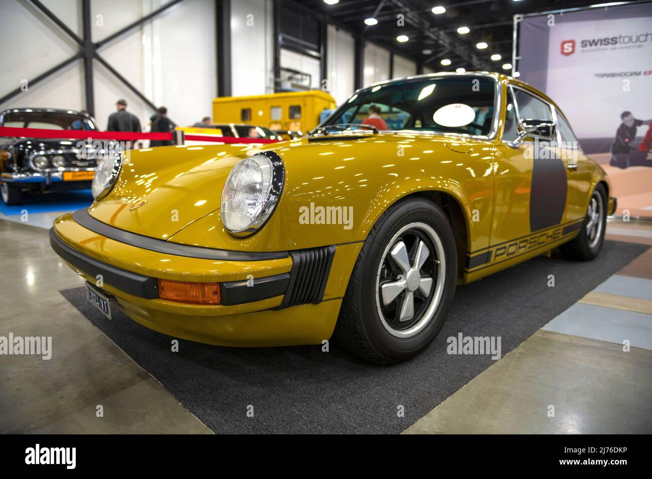 ST. PETERSBURG, RUSSIA - APRIL 23, 2022: Porsche 911 Turbo (1976 year of production) on the 'Oldtimer-Gallery' retro car show Stock Photo