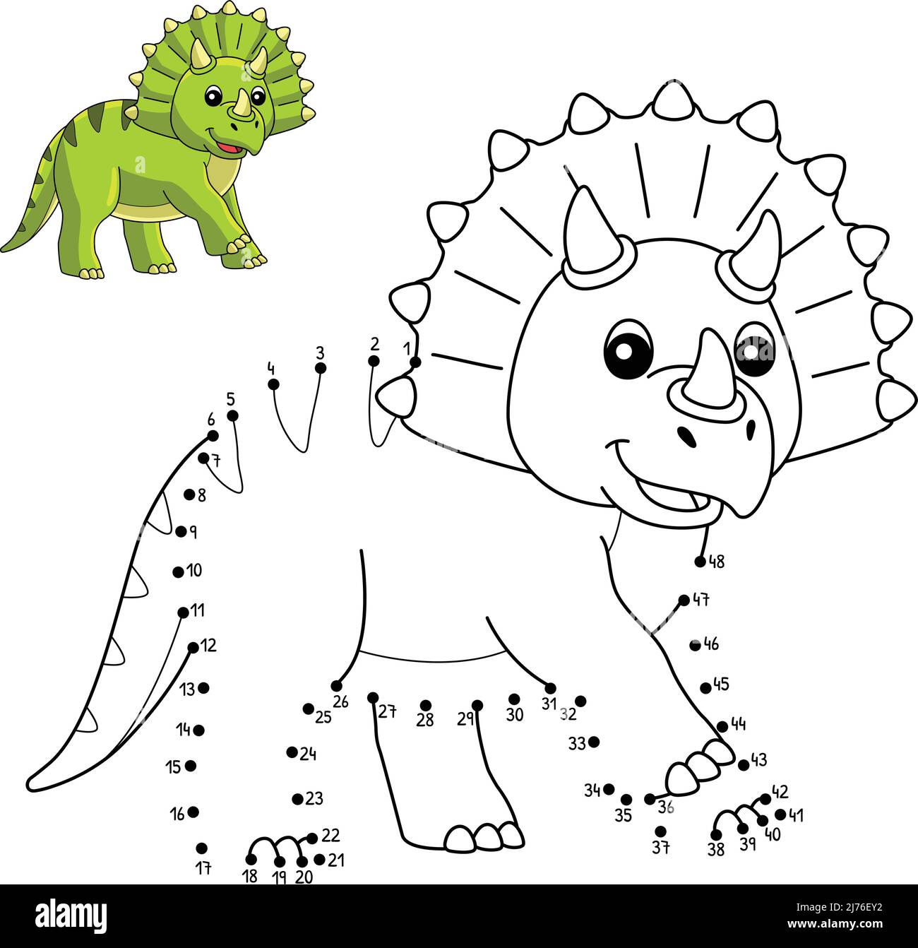 Monster Truck triceratops coloring book. Dino car on big wheels. vector  illustration Stock Vector Image & Art - Alamy