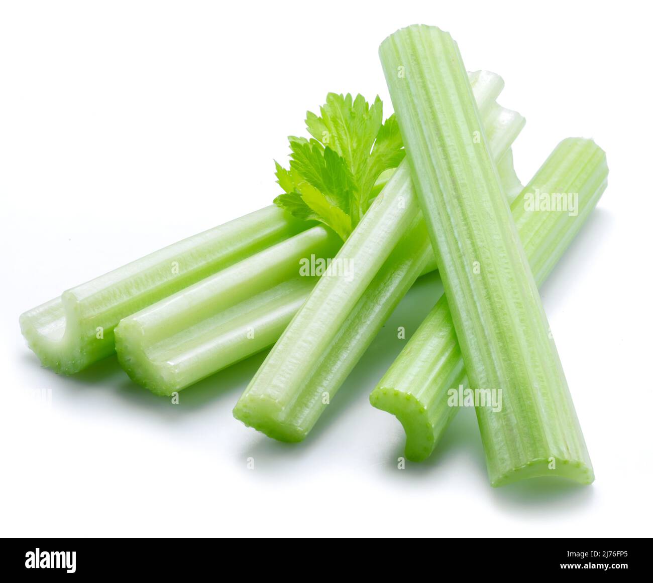 Pile of celery ribs isolated on white background Stock Photo Alamy