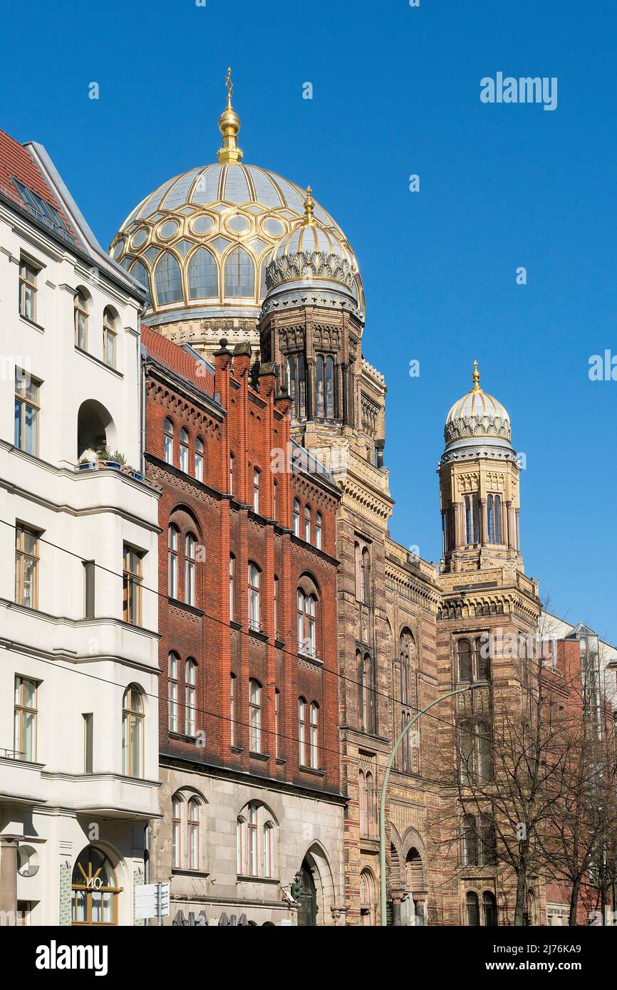 Berlin, Mitte, Oranienburger Street, New Synagogue Stock Photo