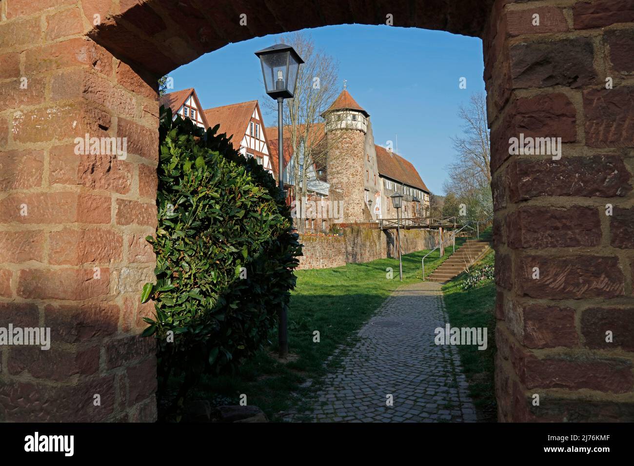 The castle Michelstadt, city castle, Odenwaldkreis, Hesse, Germany Stock Photo