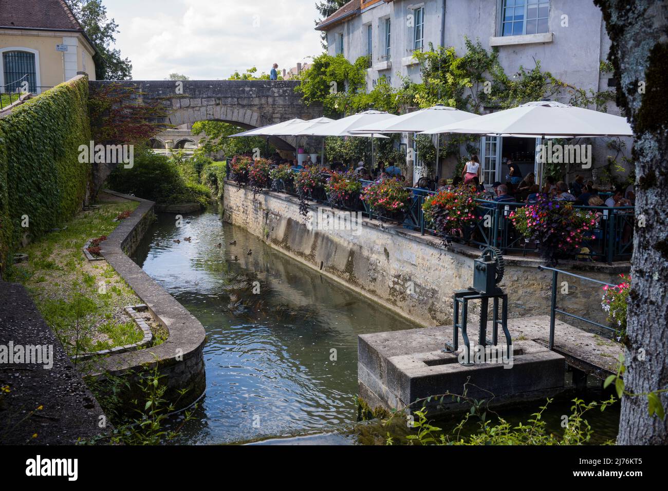 Dole, Canal des Tanneurs Stock Photo