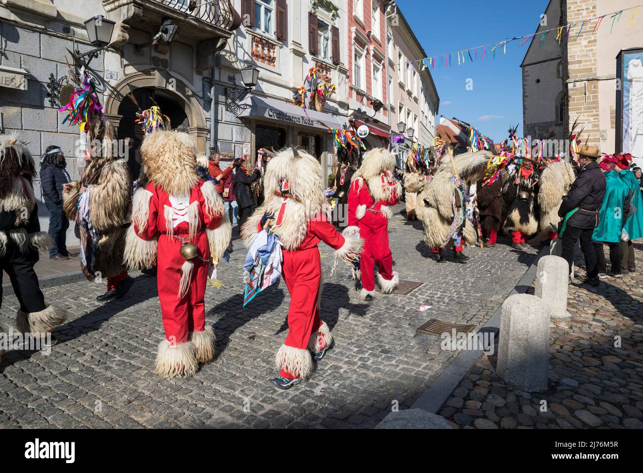 Carnival 'Karentovanje' in Ptuj (Pettau), Lower Styria, Podravska, Slovenia, Europe Stock Photo
