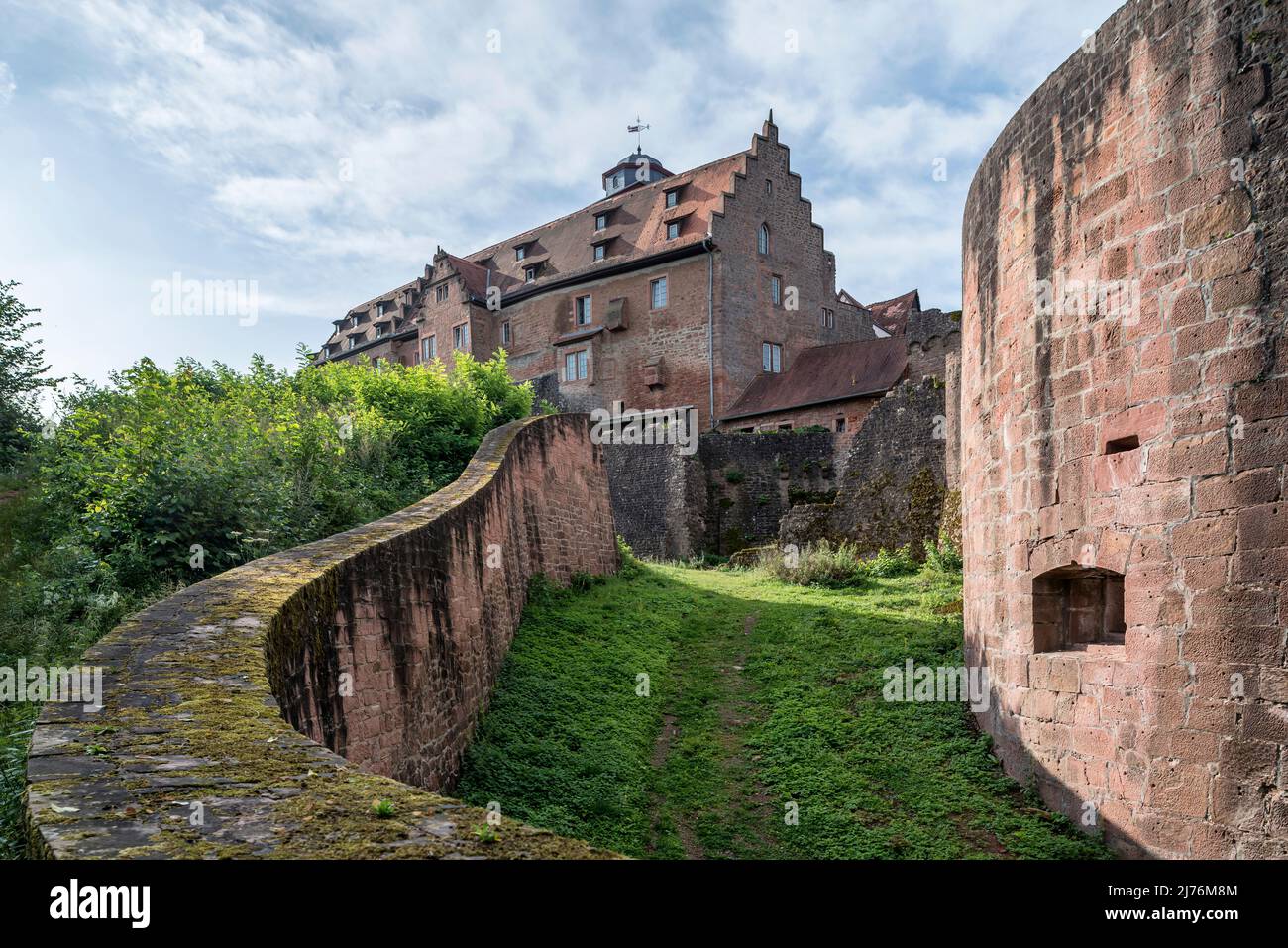 Breuberg, Odenwald, Hesse, Germany, Breuberg castle in summer Stock Photo