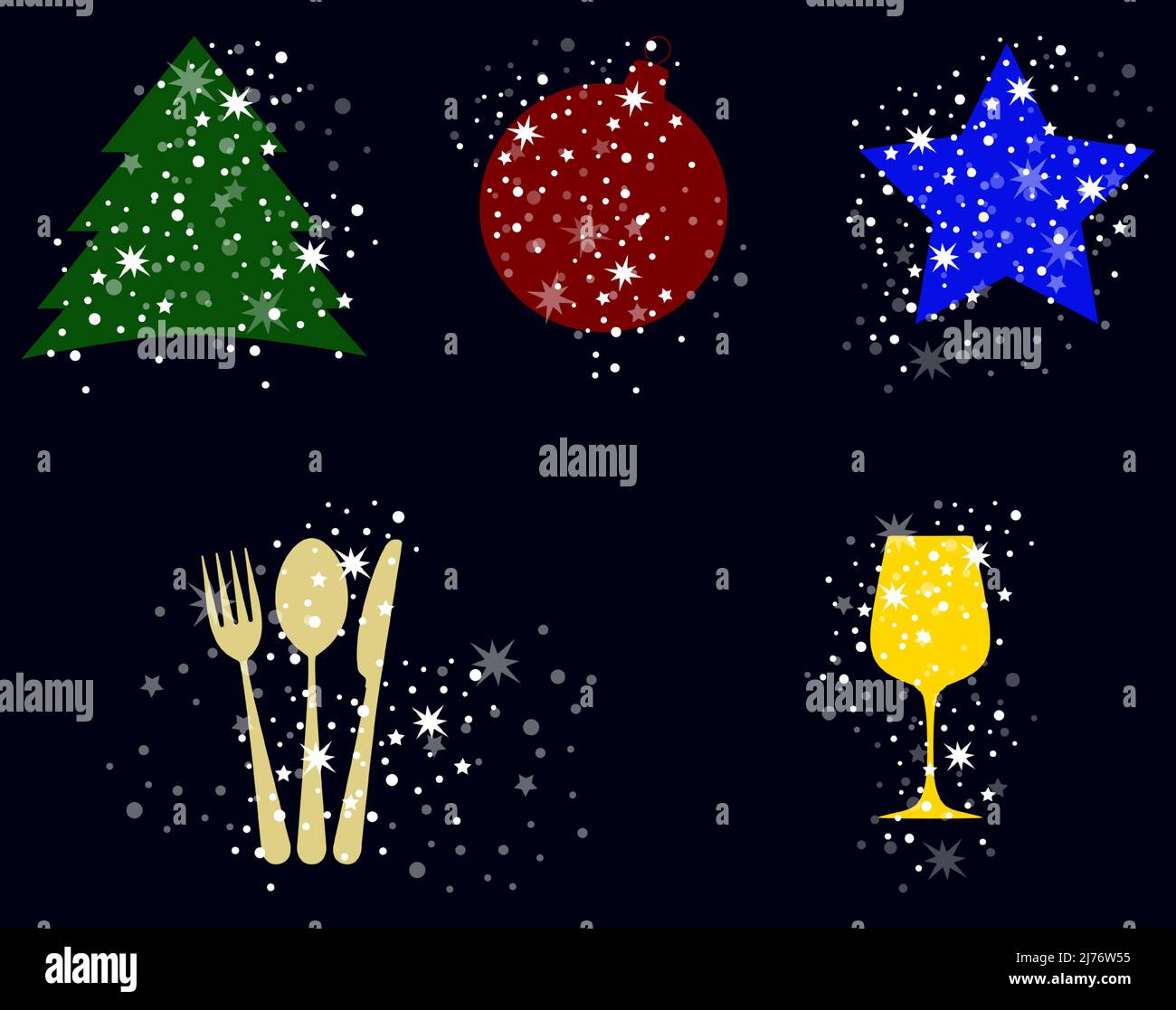 Various Christmas Elements Set Stock Vector Image & Art - Alamy