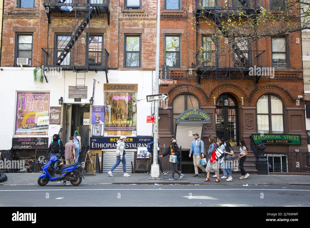People walking on MacDougal Street in the heart of Greenwich Village