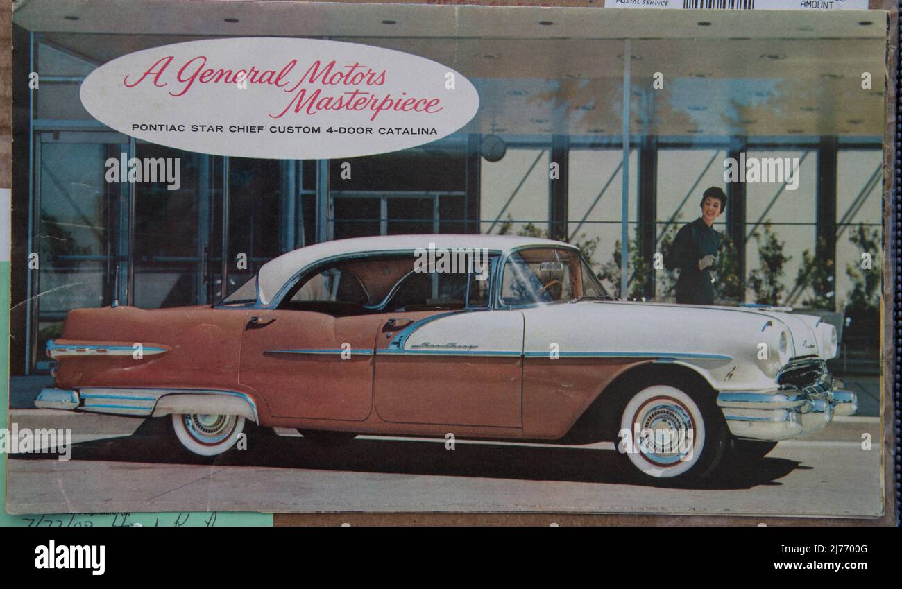 1956 Pontiac Star Chief classic American car brochure Stock Photo