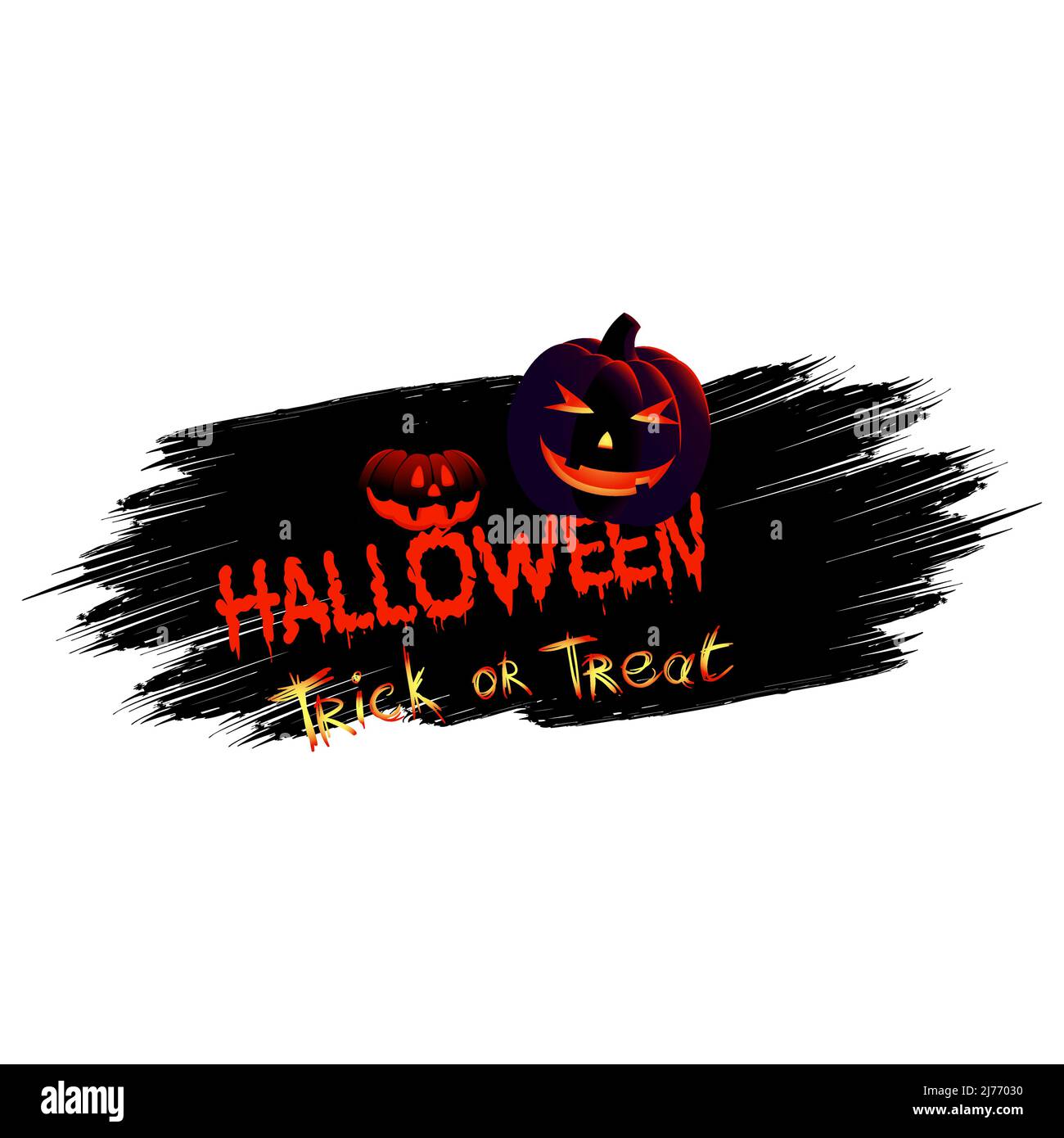 Grunge Halloween Trick Or Treat Pumpkin Stock Vector