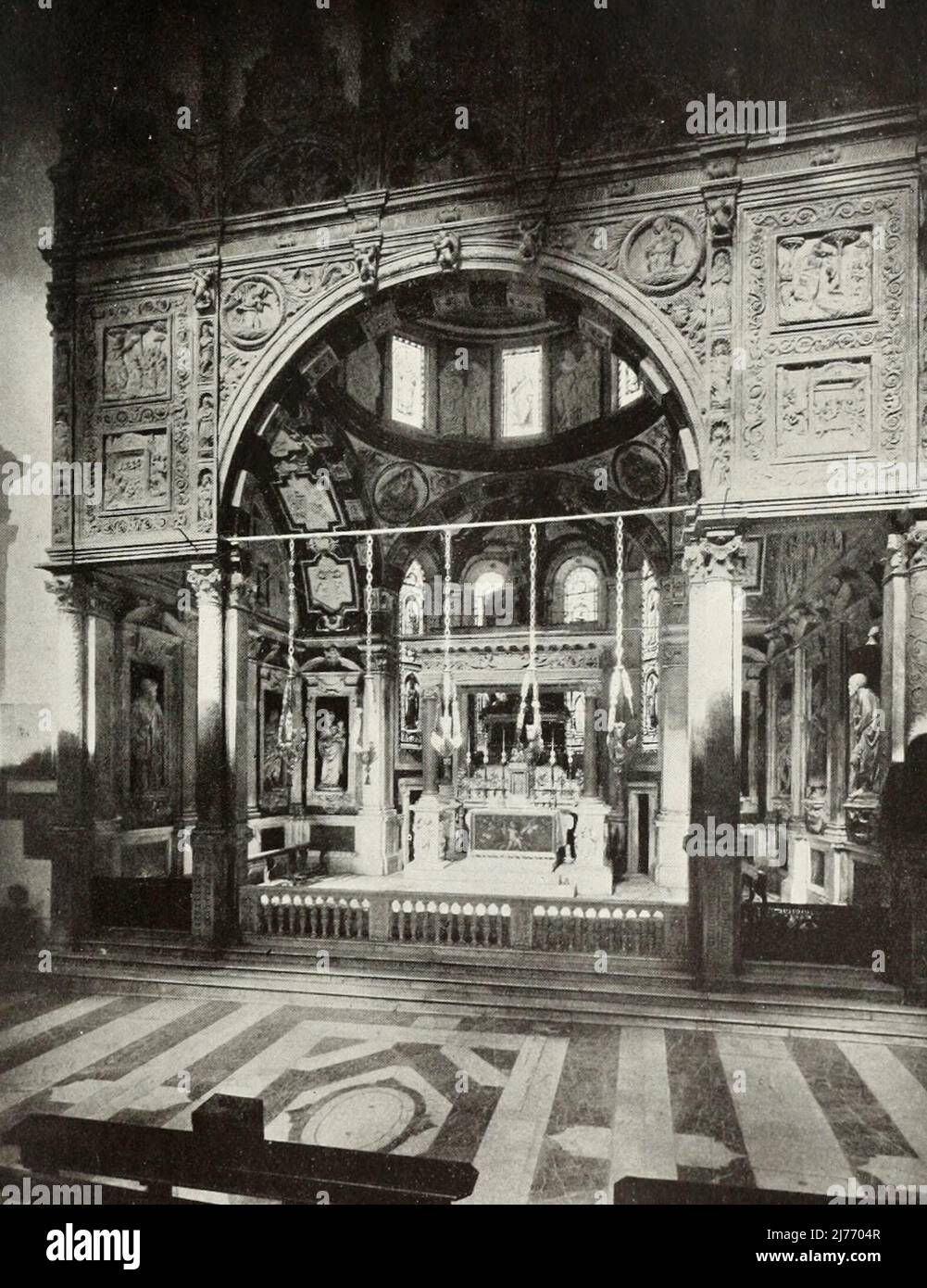 San Lorenzo, Chapel of St John the Baptist, Genoa, Italy, circa 1900 Stock Photo