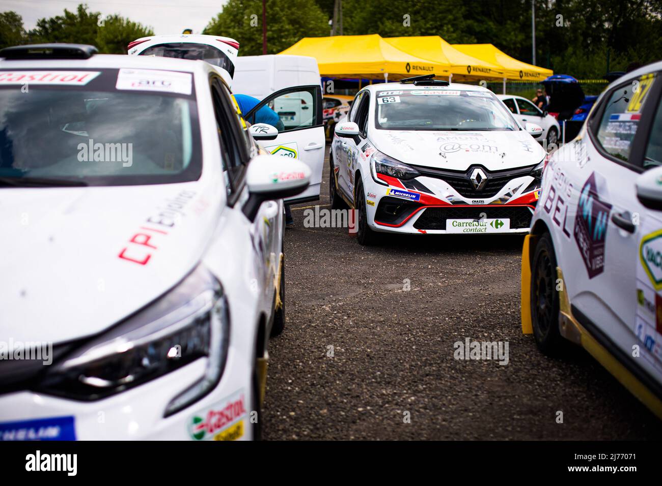 63 HEINEMANN Simon, HEINEMANN Yves, RENAULT Clio RS Rally 5, ambiance during the Rallye Terre de Castine, 2nd round of the Championnat de France des Rallyes Terre 2022, from May 06 to 08 in Bretenoux, France - Photo Bastien Roux / DPPI Stock Photo
