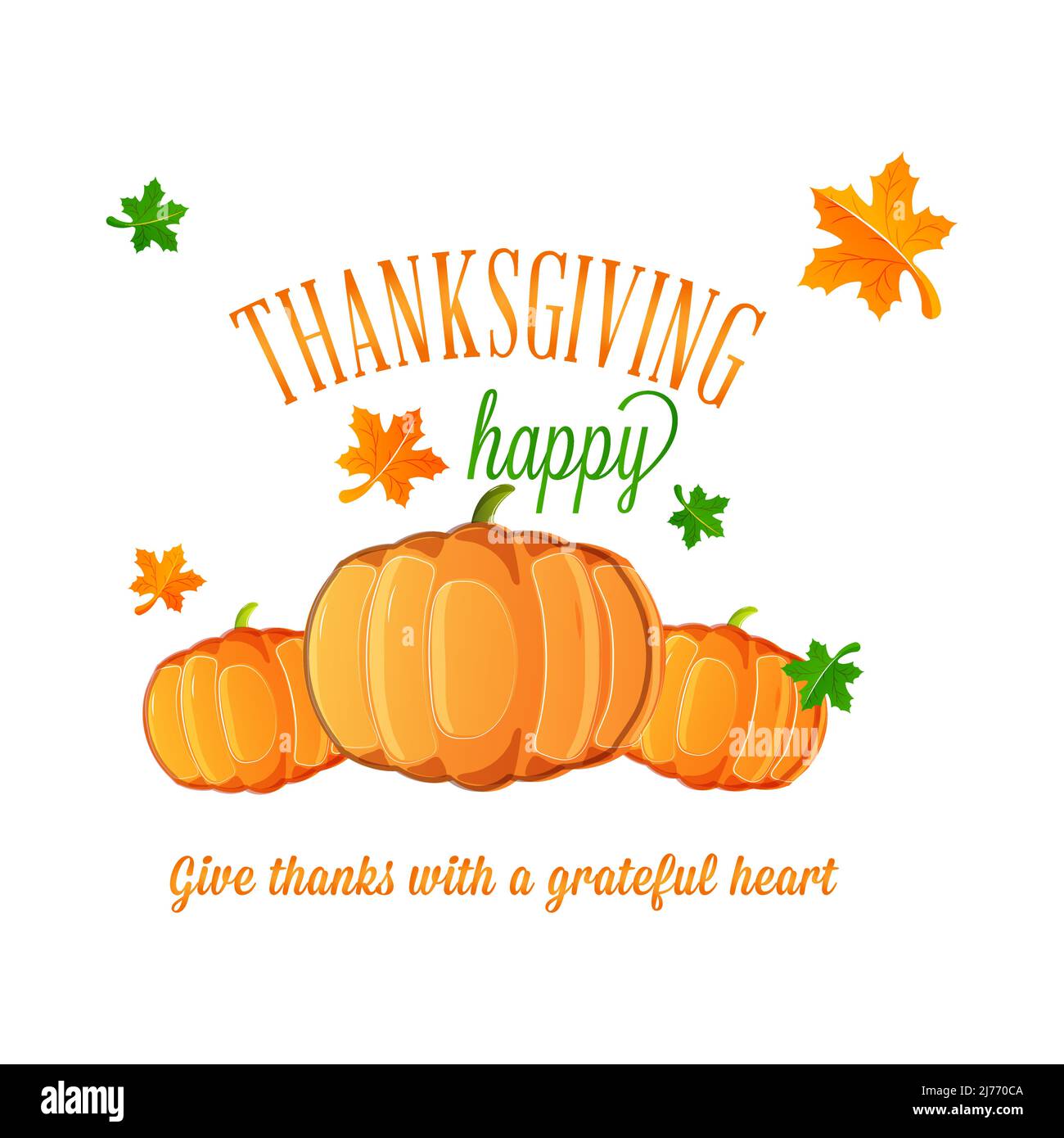 Thanksgiving Giving Thanks With A Grateful Heart Stock Vector Image And Art Alamy