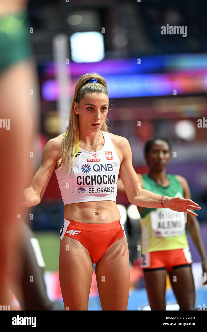 Angelika Cichocka participating in the Belgrade 2022 World Indoor ...