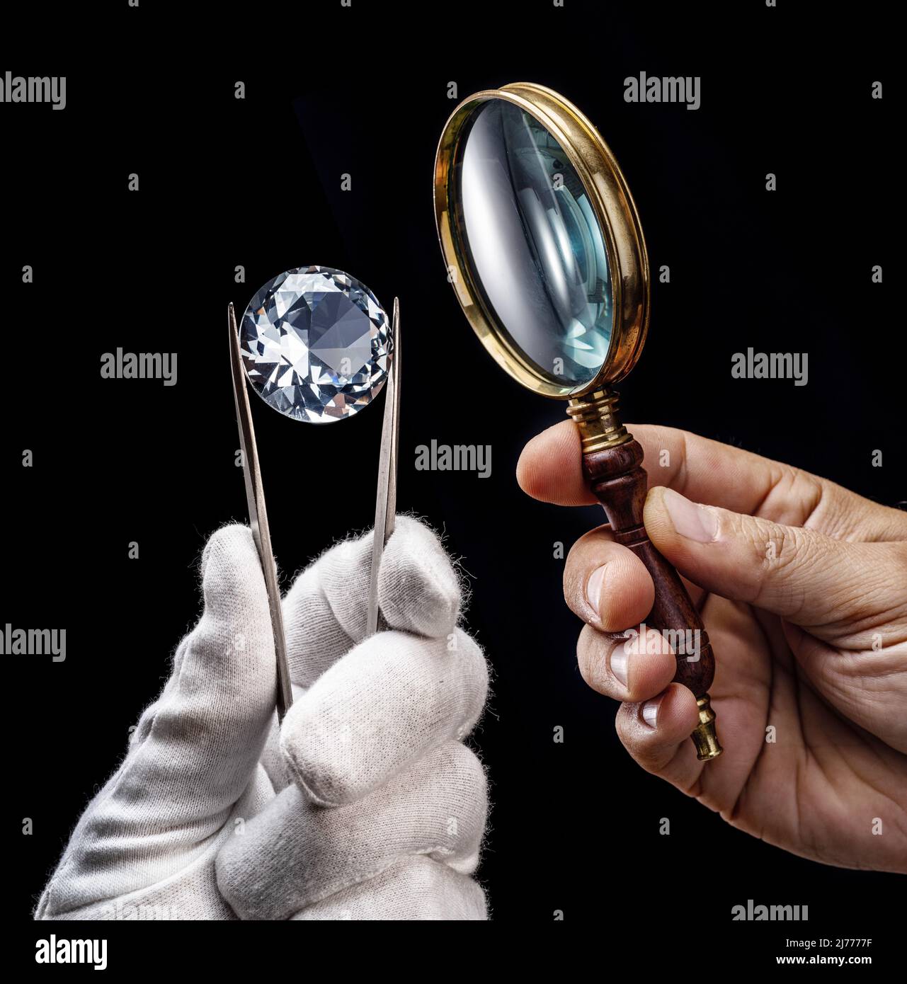 Jewelers magnifying glass. Jewelers Loupe. Stock Photo by