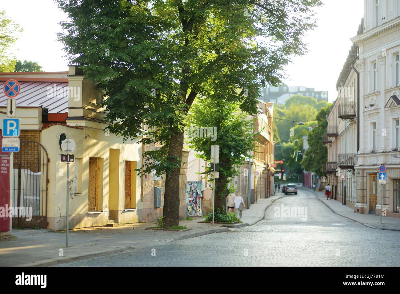 VILNIUS, LITHUANIA JULY 2021 Everyday life of the Old Town of