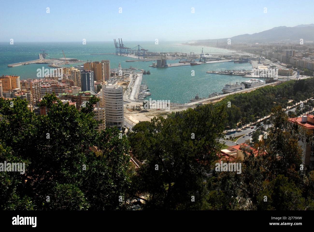 panoramica desde el parador de Gibralfaro, Malaga . foto: © Rosmi Duaso/fototext,BCN. Stock Photo