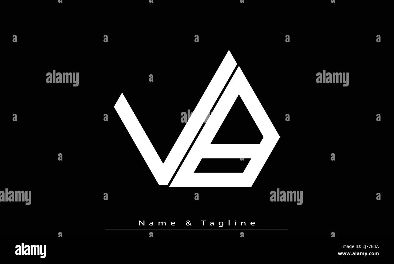 Alphabet letters Initials Monogram logo VB , BV Stock Vector