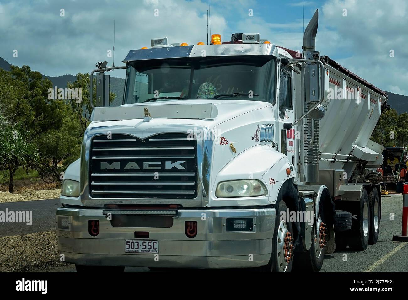 Townsville, Queensland, Australia May 2022 A heavy tip truck working