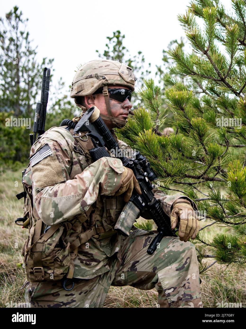 A U.S. Army paratrooper assigned to 1st Battalion, 503rd Parachute