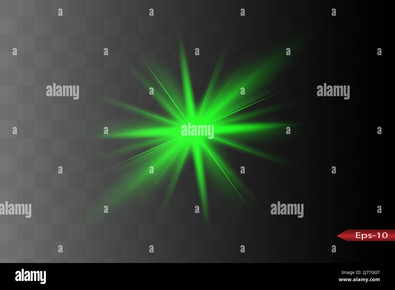 Glow isolated green light effect, lens flare Stock Vector Image & Art