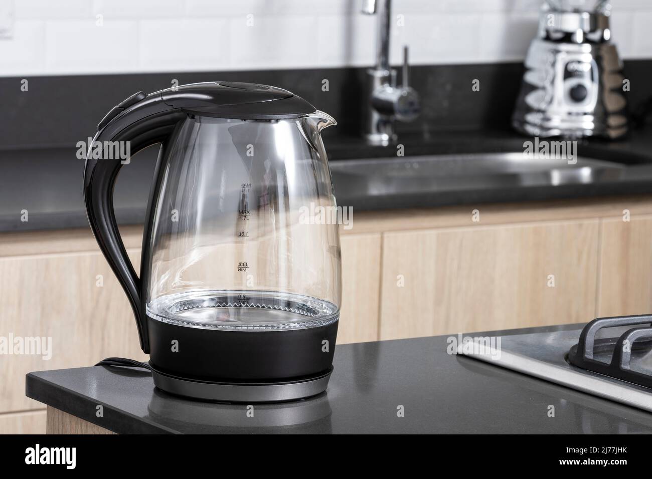 Kitchen Appliance Electric Water Kettle; Photo In The Kitchen Stock