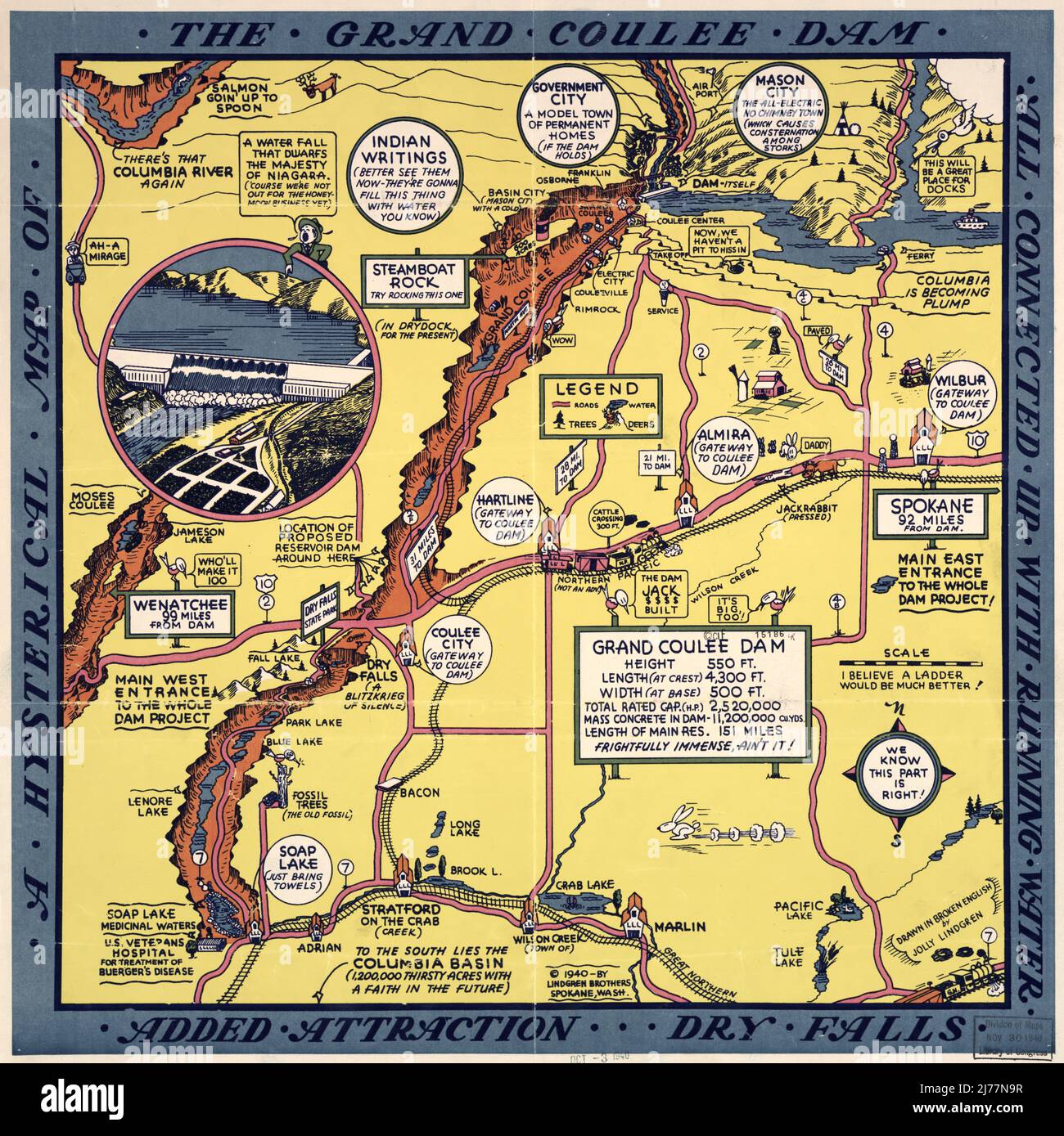Grand coulee map hires stock photography and images Alamy