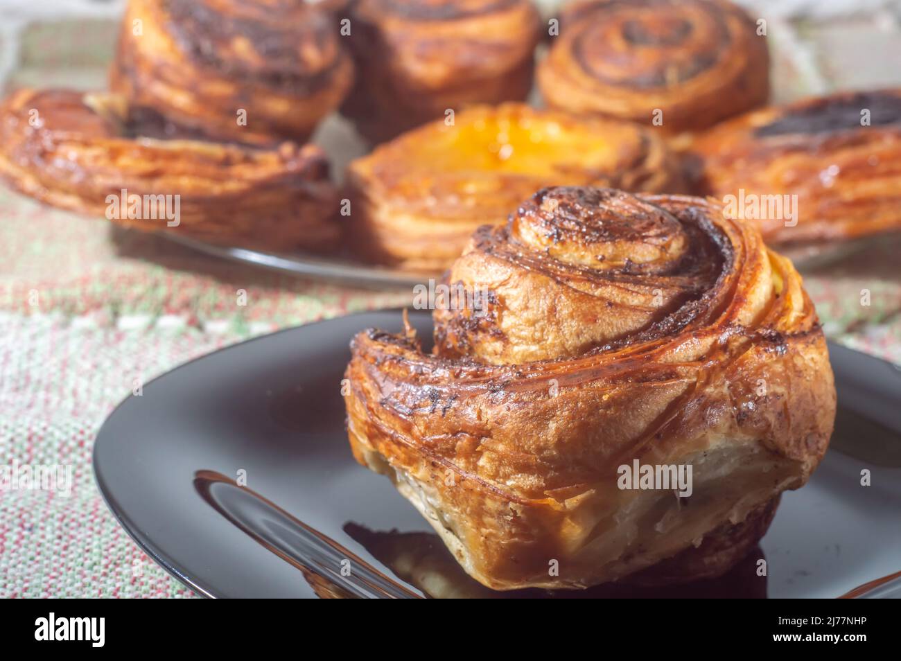 Making cinnamon rolls from scratch. Sweet and Delicious sweets known as