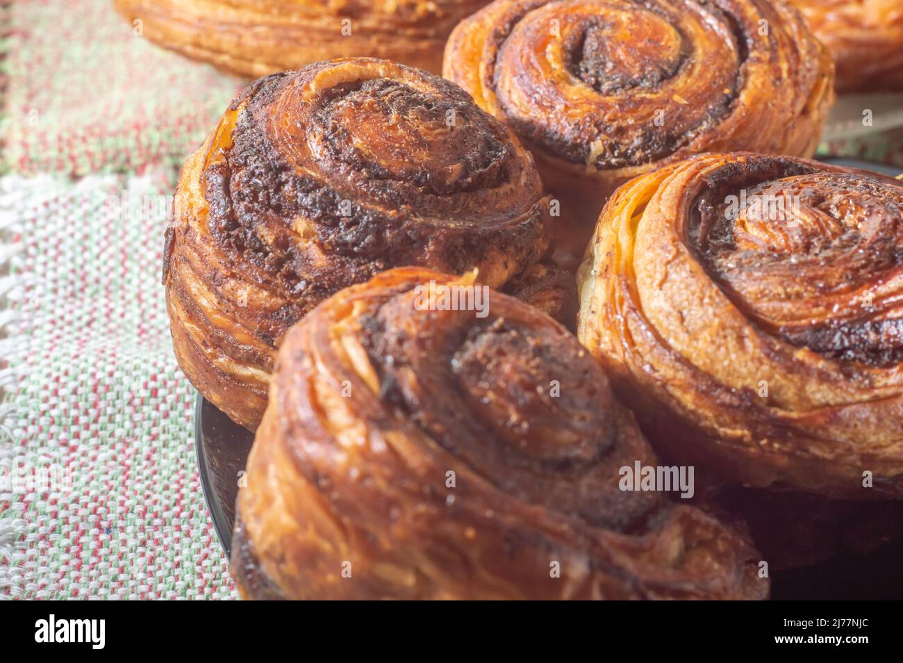 Making cinnamon rolls from scratch. Sweet and Delicious sweets known as