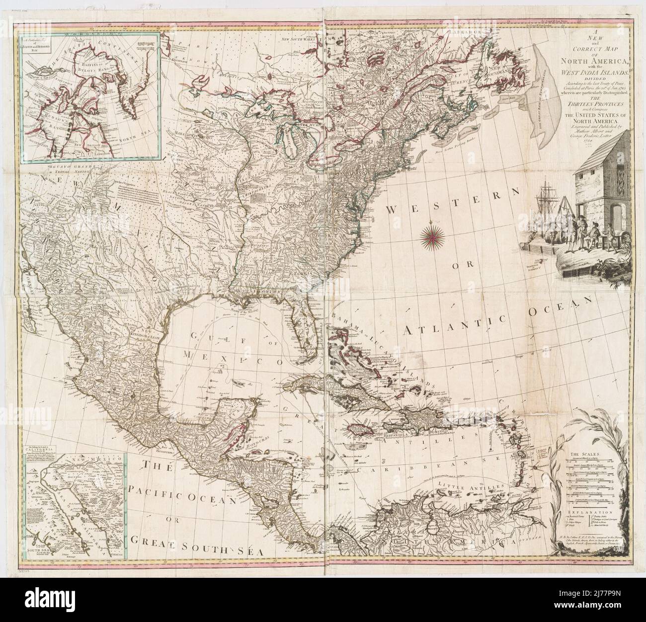 Treaty of paris 1783 map hi res - A New And Correct Map Of North America With The West India Islands Divided According To The Last Treaty Of Peace Concluded At Paris The 20th Of Jan 1783 Wherein Are Particularly Nypl 5071 2J77P9N
