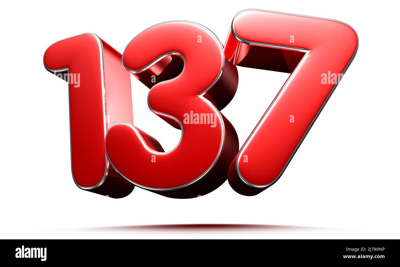 3d number 137 hi-res stock photography and images - Alamy