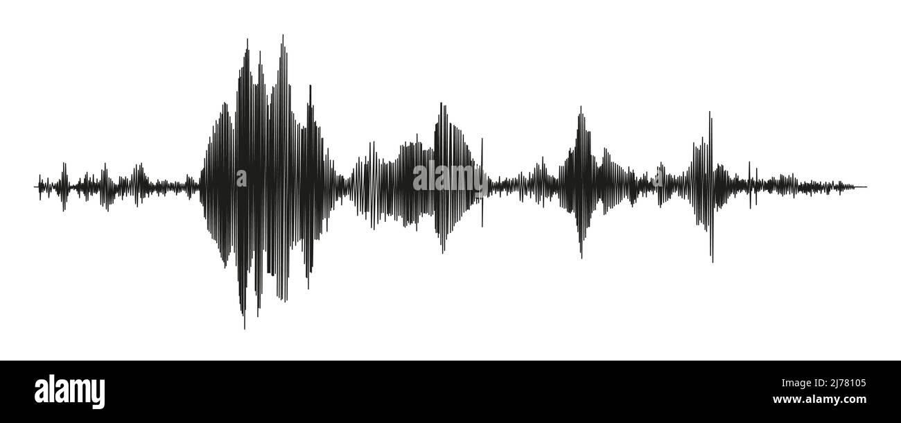 Seismograph measurement or lie detector graph. Seismic measurements with data record. Vector illustration isolated in white background Stock Vector