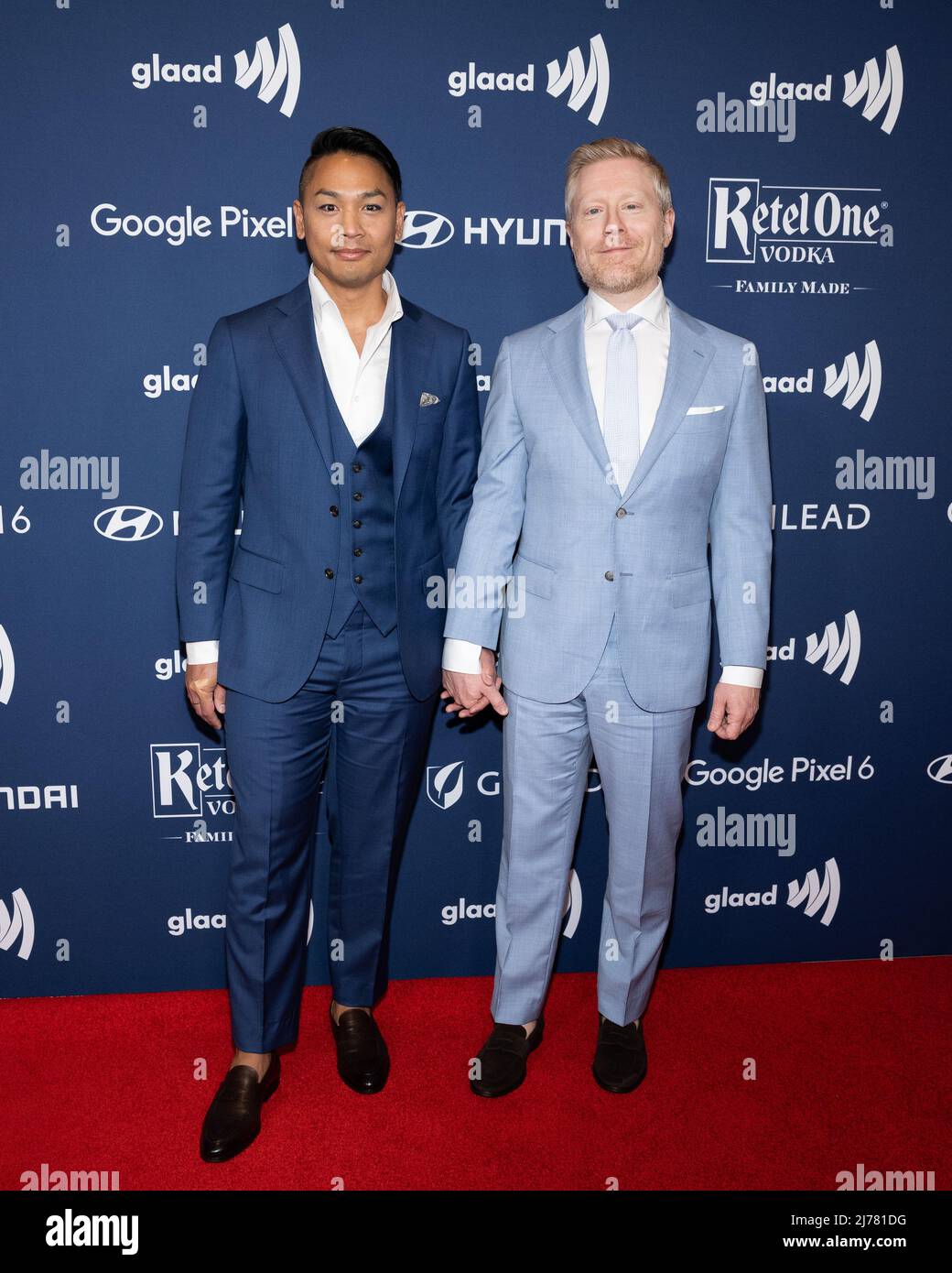 New York, United States. 06th May, 2022. Ken Ithiphol and Anthony Rapp attend the 33rd GLAAD Media Awards in New York City on Friday, May 6, 2022. Photo by Gabriele Holtermann/UPI Credit: UPI/Alamy Live News Stock Photo