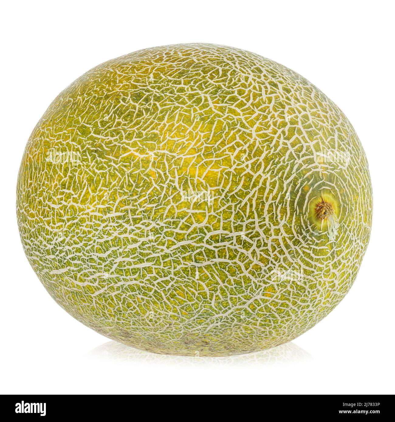 Ripe melon isolated on white background. File contains clipping path