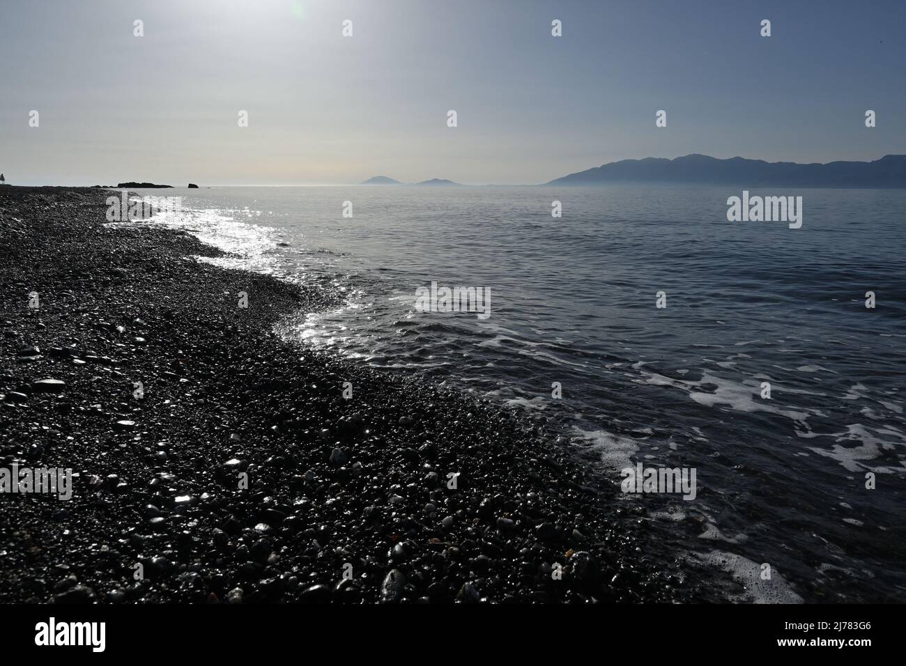 Strand auf Kos im Morgenlicht Stock Photo