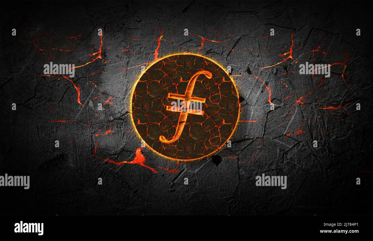 3D rendering cryptocurrency filecoin coin on colorful background,  cryptocurrency concept 3D illustration Stock Photo - Alamy