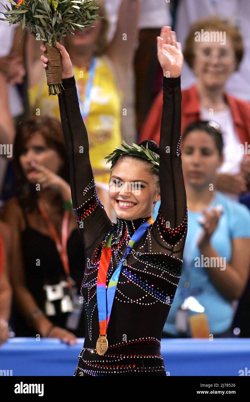 August 29 2004 Athens Greece Rhythmic Gymnastics Star ALINA KABAEVA august-29-2004-athens-greece-rhythmic-gymnastics-star-alina-kabaeva