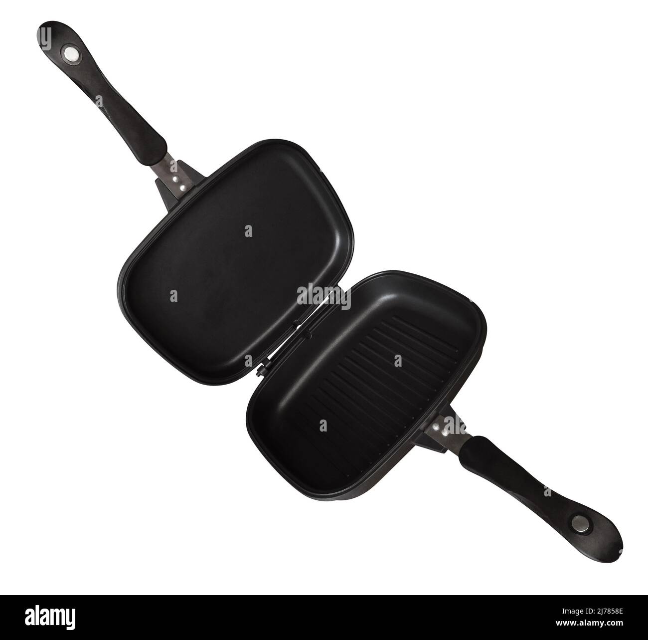 Double sided grill pan isolated on a white background. Clipping Path